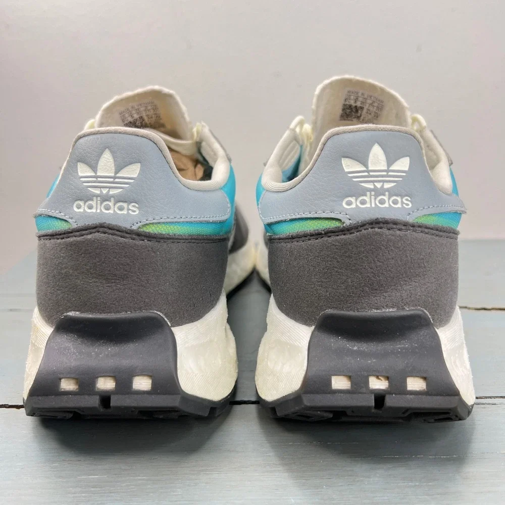 Adidas Retropy E5 Mens 9.5 Pulse Blue Grey White Boost Sneakers check details!!!